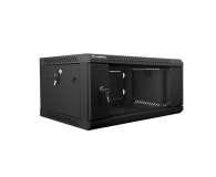 LANBERG Szafa instalacyjna wisząca 19 cali 4U 600X450mm czarna (drzwi szklane) WF01-6404-10B - 455278 - zdjęcie 3